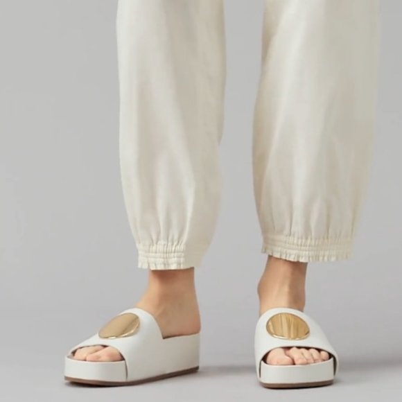 Tory Burch PATOS SLIDE Platform Sandals SUPER COMFY! 9.5 New Ivory Cream - Picture 8 of 14